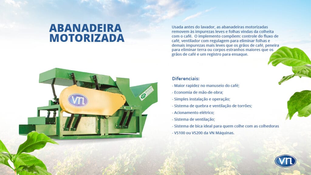 Abaadora de café motorizada VN Máquinas