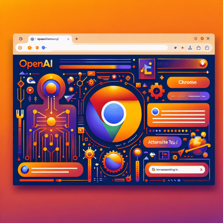 Ilustração de uma mão segurando uma lupa sobre o navegador Google Chrome