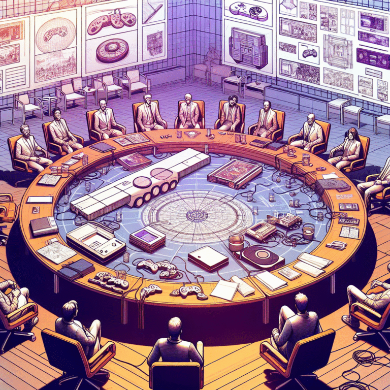 Grupo de desenvolvedores de jogos brasileiros se reúnem em uma mesa de reunião