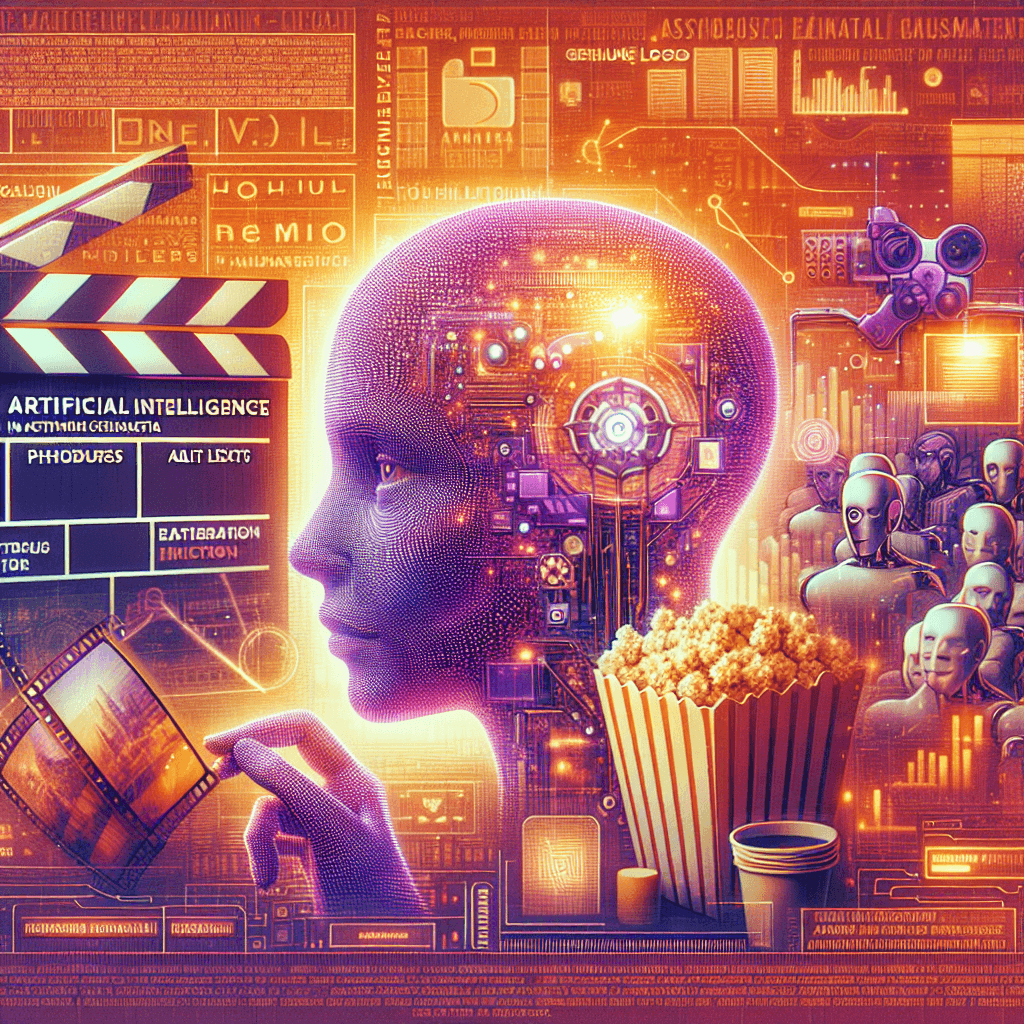 James Cameron falando ao público com imagens ilustrativas de inteligência artificial ao fundo